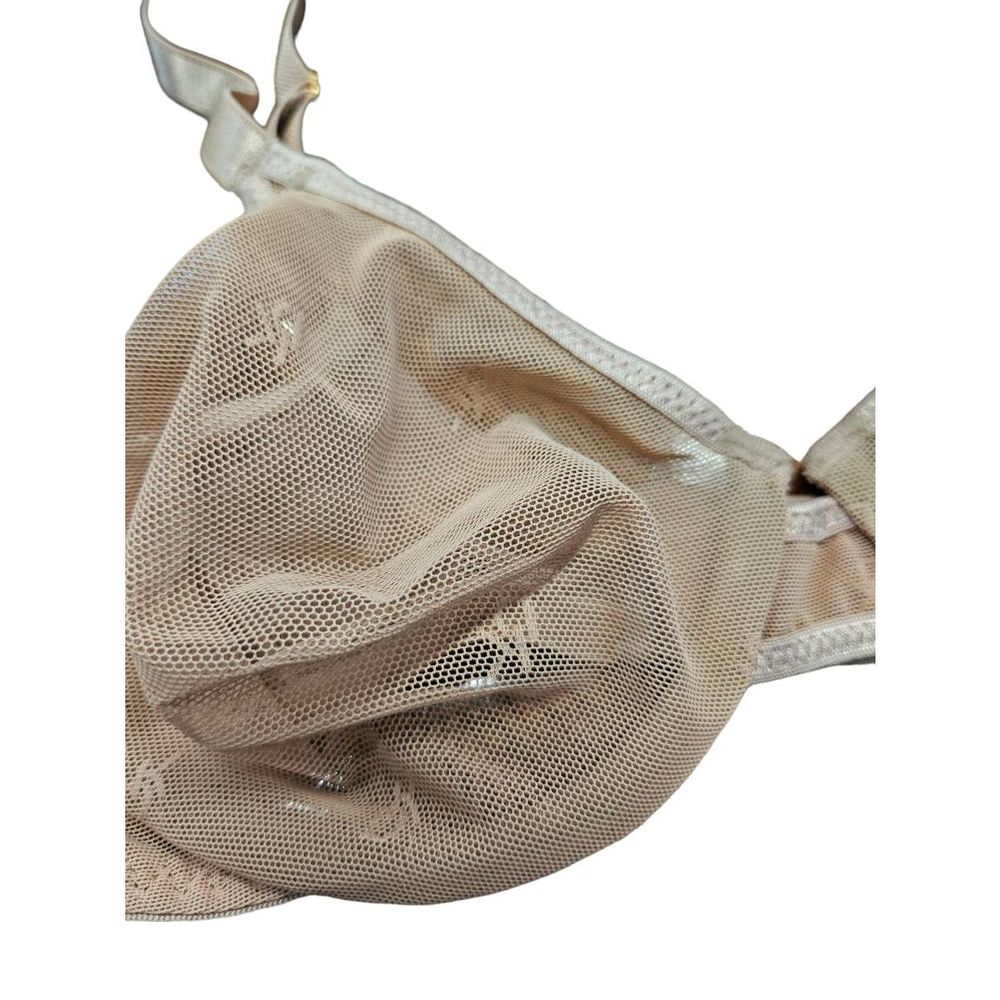 DK Biege Logo Underwire Bra 32C New With Tags - Picture 4 of 5